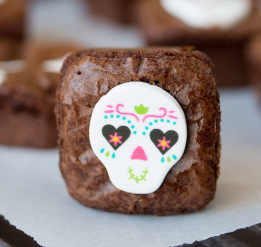 Dia de los Muertos Brownie Bites