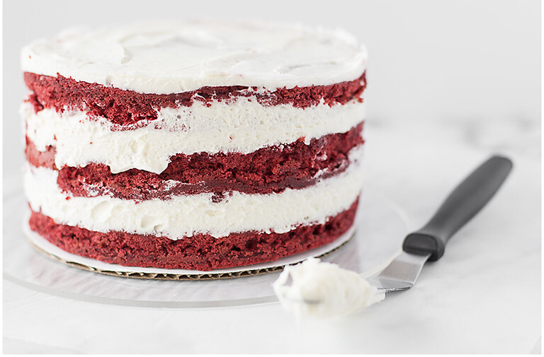 Spread sunshine with this Ombre Red Velvet Cake